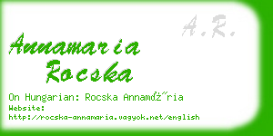 annamaria rocska business card